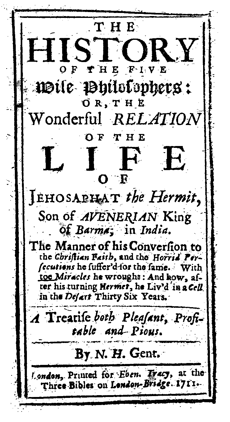 The Five Wise Philosophers (London: E. Tracy, 1711).