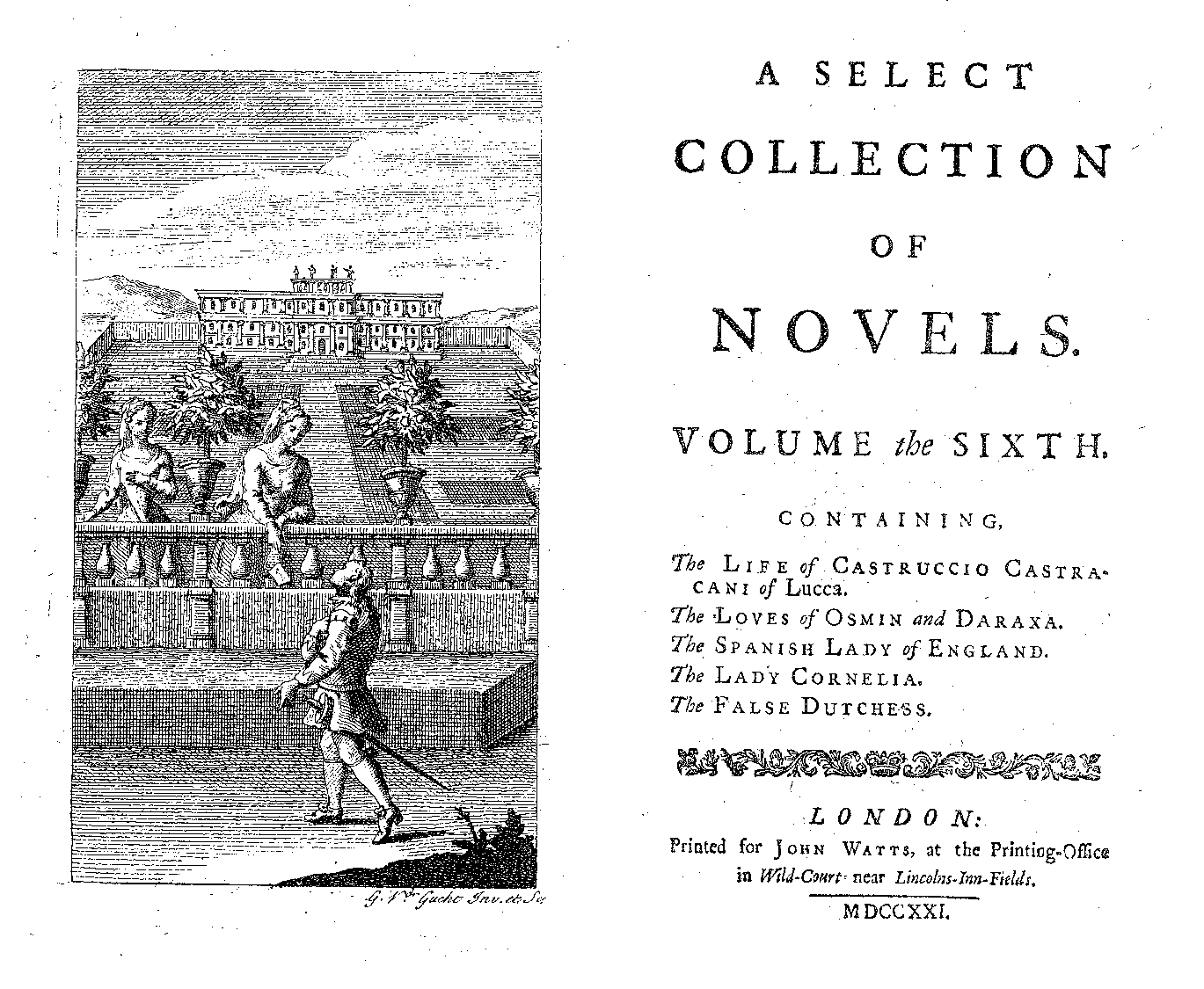A Select Collection of Novels, 6 (London: J. Watts, 1721).
