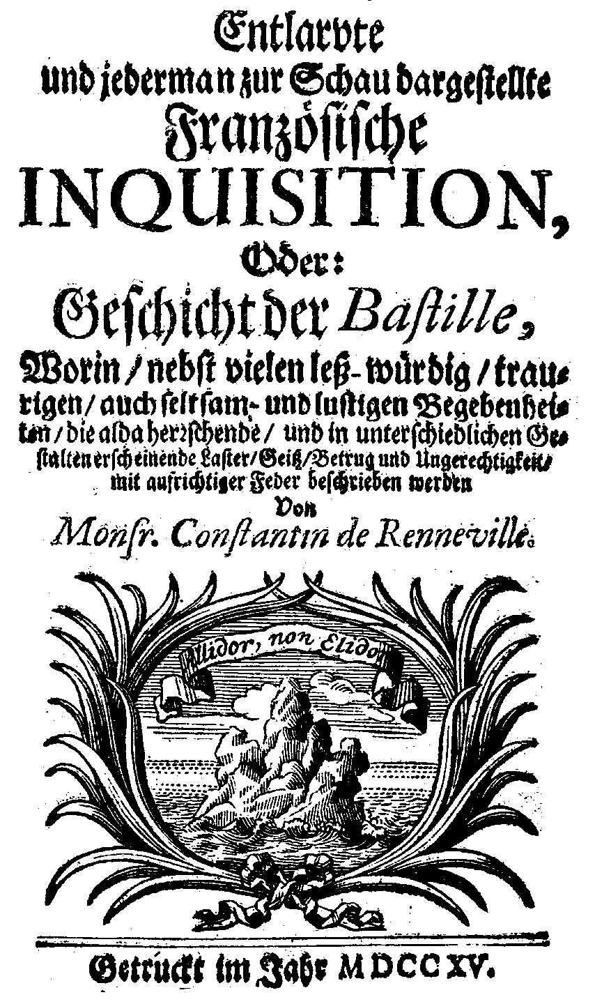 Renneville, Constantin de, Französische Inquisition (1715).